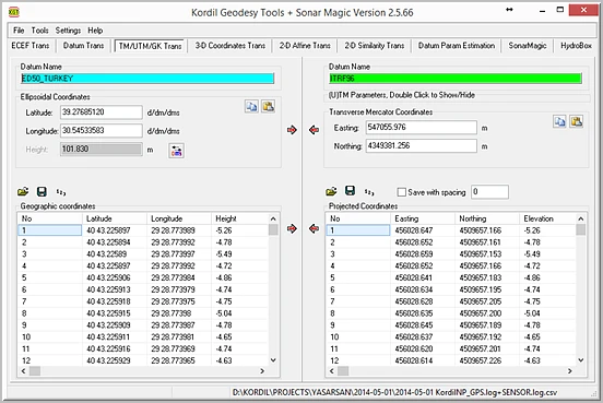 Kordil Geodesy Tools